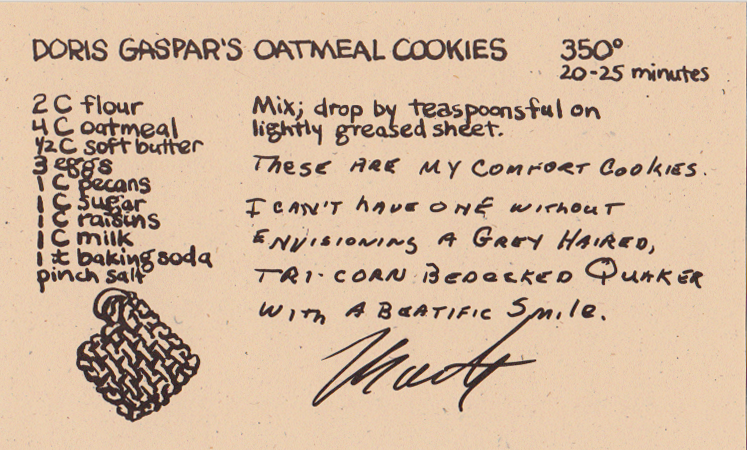 Doris Gaspar's Oatmeal Cookies recipe