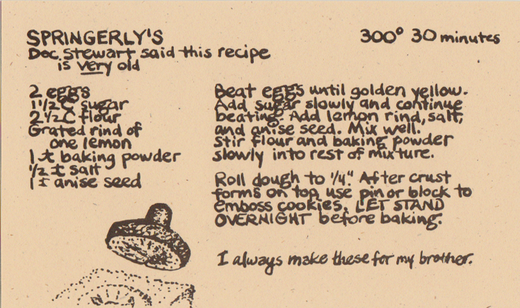 Springerly's recipe