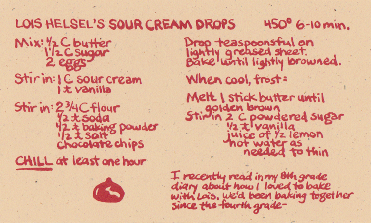 Lois Helsel's Sour Cream Drops recipe