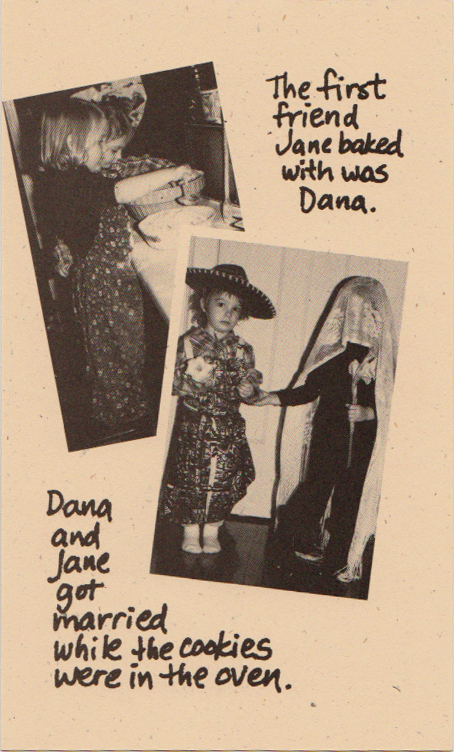 Jane and her friend Dana as young bakers