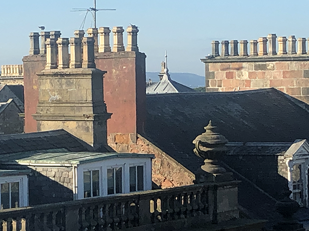 Rooftops with many chimneys