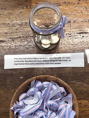 Ribbons and collection jar