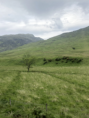 Photo of Scottish scenery from the bus