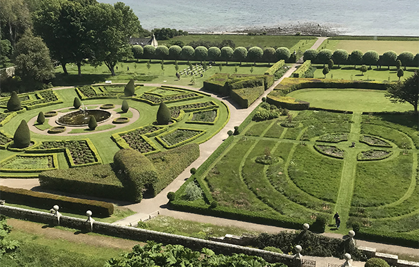 Formal garden from above