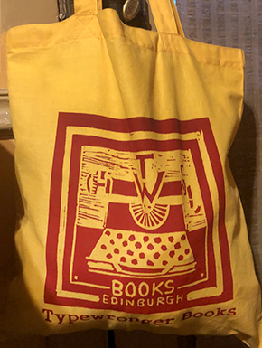 Bookbag with shop logo