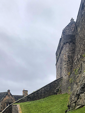 Susan walking up to castle