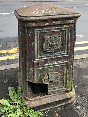 Mysterious rusted box