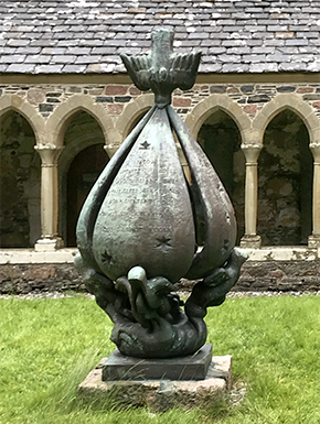 Sculpture in courtyard