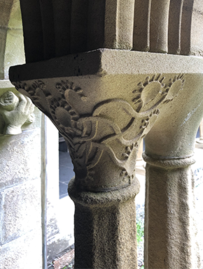 Pillars around courtyard