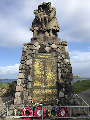 Monument with poppies