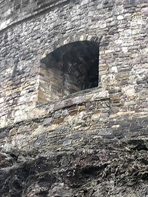 Stone wall with window