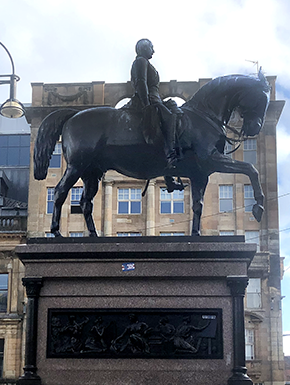 Sculpture of Prince Albert on horseback