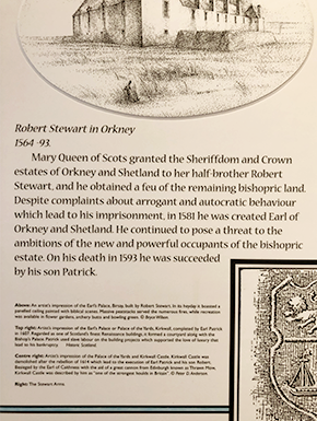 Sign describing Robert Stewart in not flattering terms