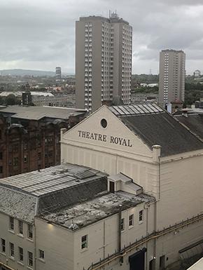 View of town from hotel including back of Theatre Royal