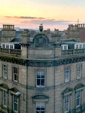 View of town from hotel