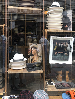 Hat shop window