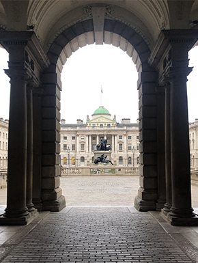 Above ground Sommerset House courtyard