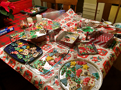 Christmas cookies table