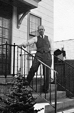 Distinguished gentleman on porch