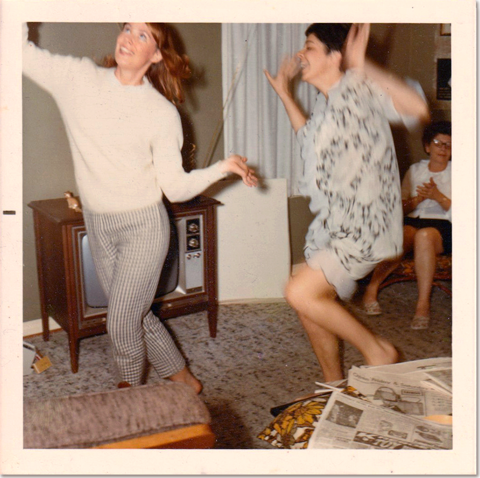 Irene and me dancing with Mother clapping behind us