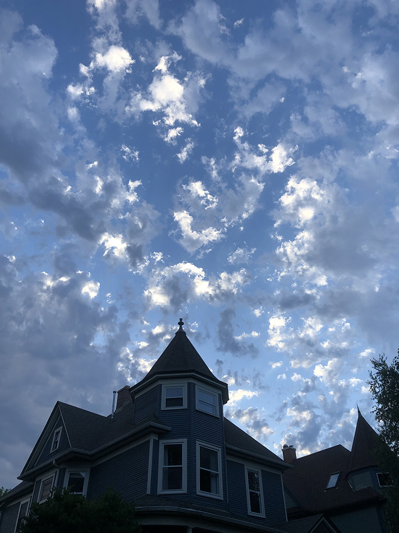 Sky over Oak Park home