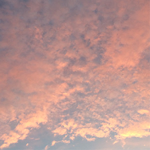 sky with pink clouds