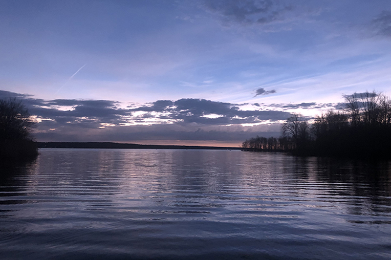 Beautiful sky over lake