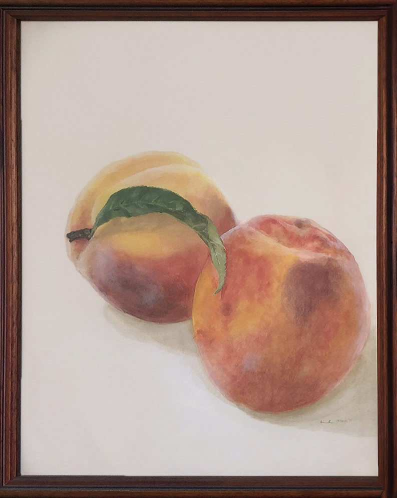 My old watercolor of peaches