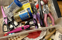 glitter and fancy scissors and other stuff
