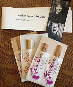 clarinet reeds, old photo, page from old artist book