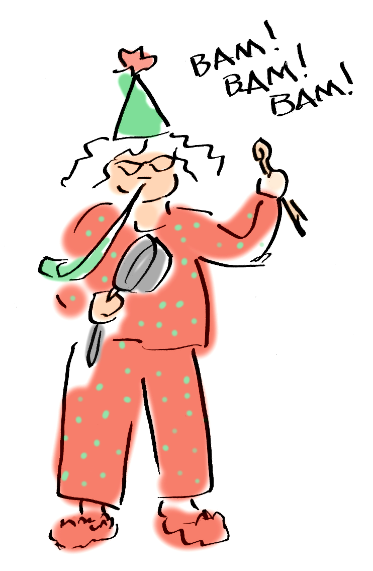 Caricature of me on New Year's Eve